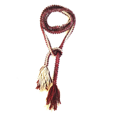 Collar Serpiente Hematitas Granate